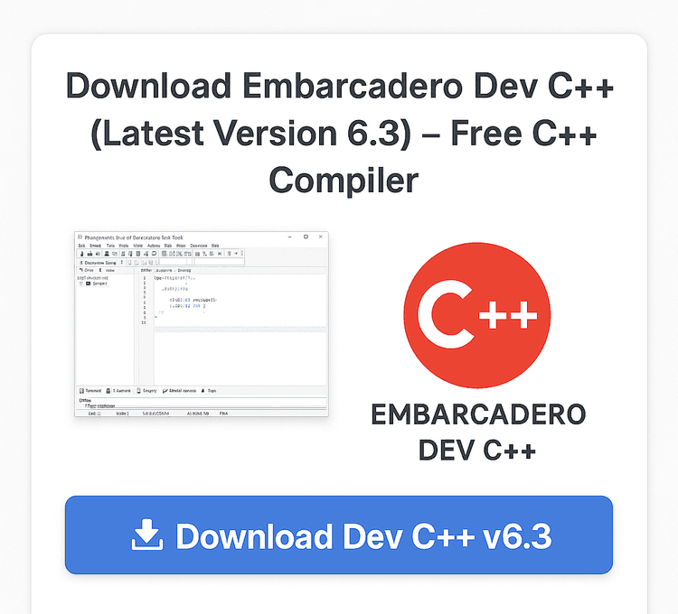 Ghazna Dev Download Embarcadero Dev C++ (Latest Version 6.3) – Free C++ Compiler